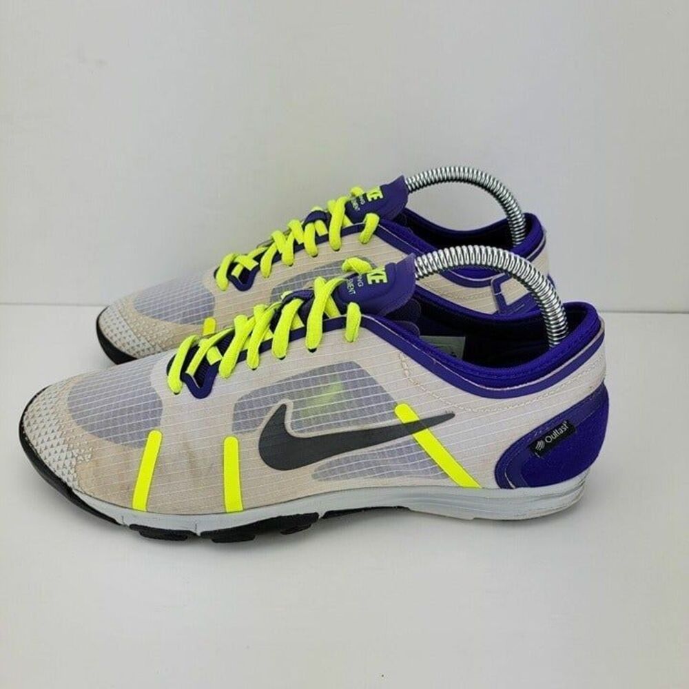 Nike Lunar Element Womens Size 8 Grey Purple Low Top Atheltic Shoes 615743-100